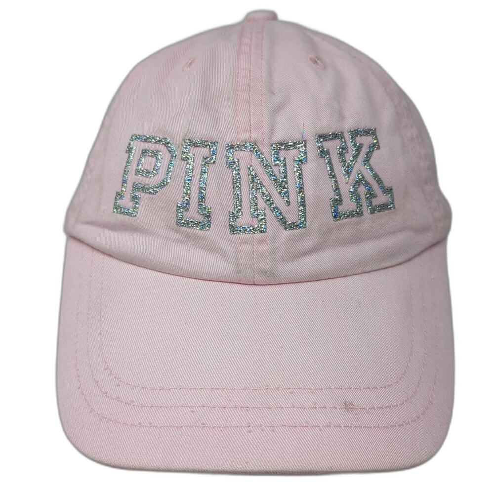 Pink Victoria's Secret Slideback Baseball Cap Pink One Size Embroidered 6 Panel